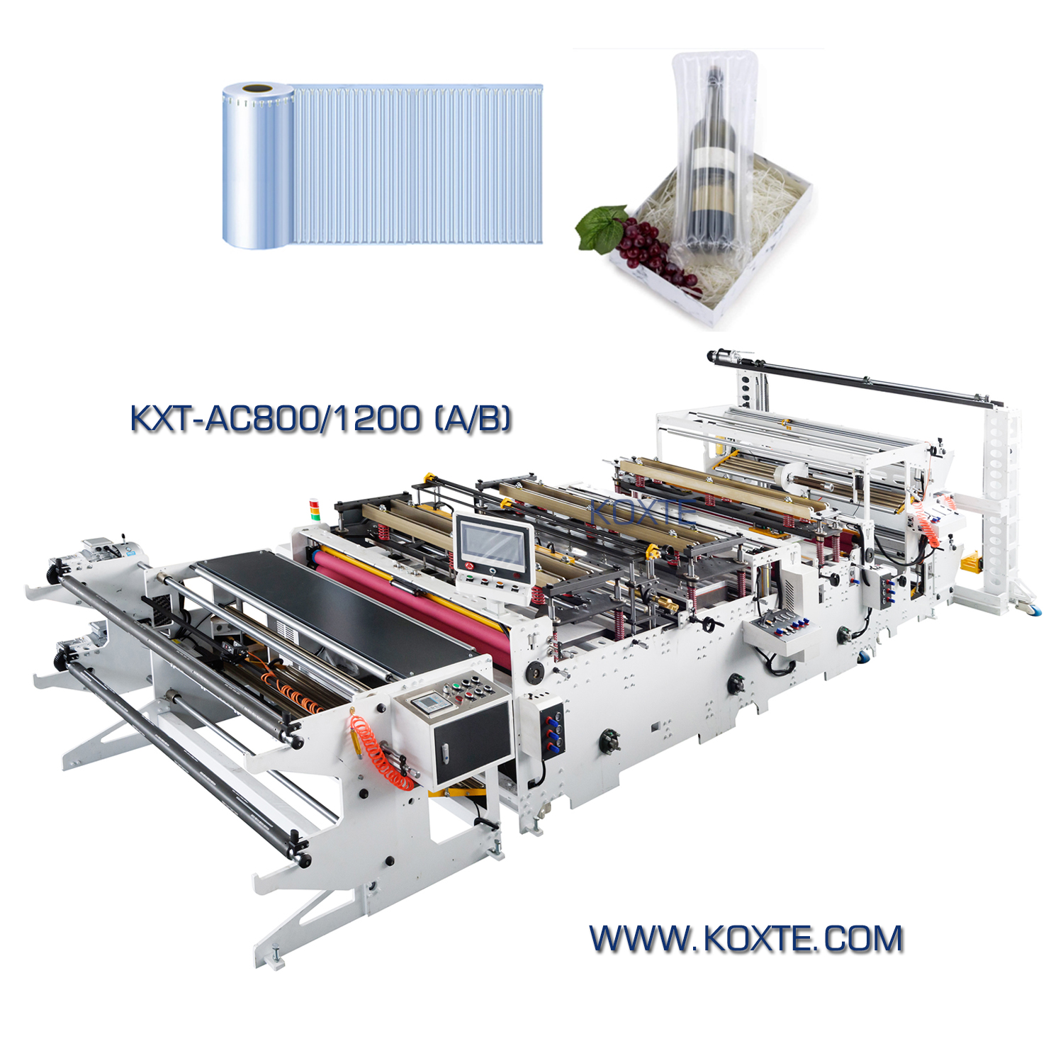 High Speed Courier Inflatable Bubble Bag Air Pillow Column Film Bag Roll Making Machine