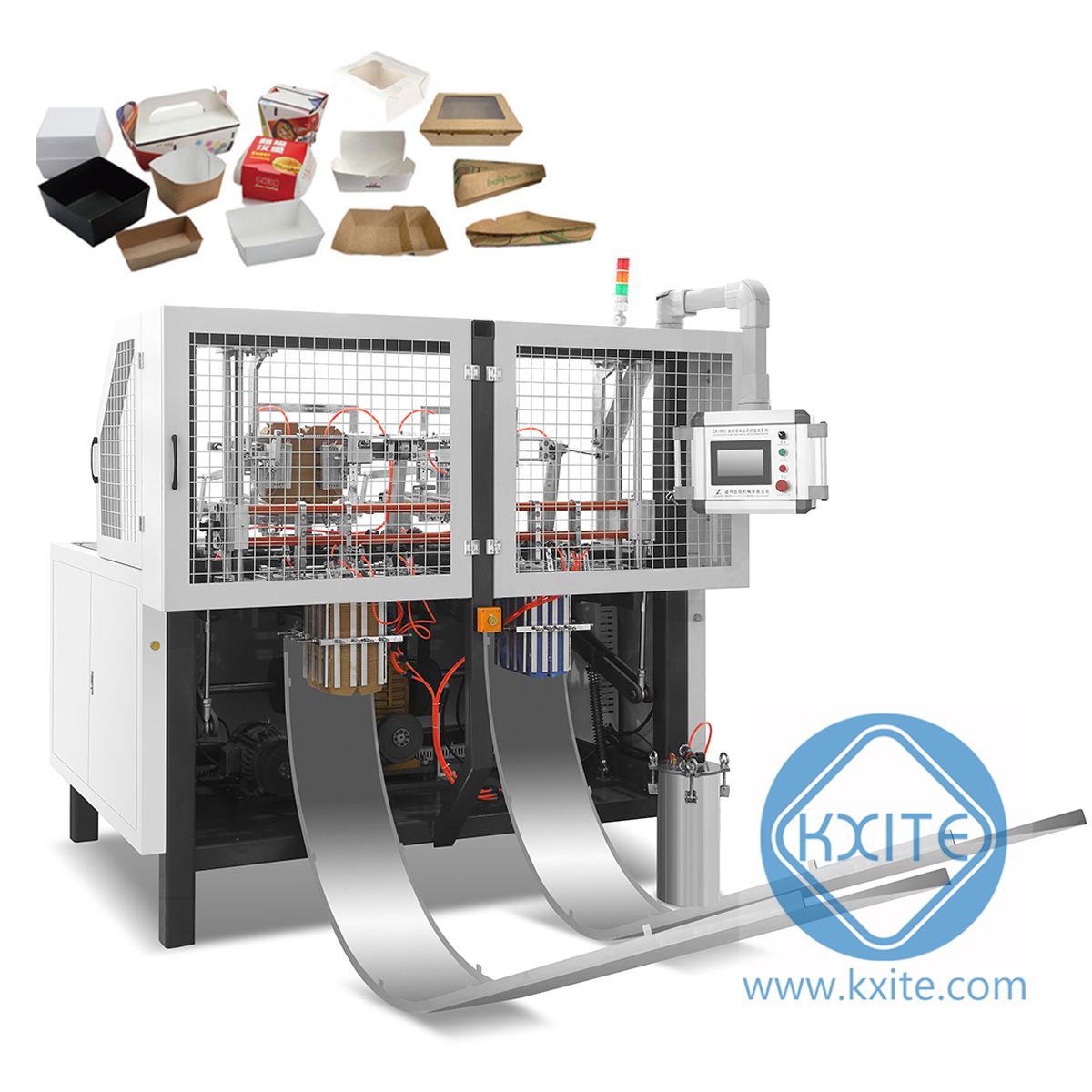 Automatic Paper Lunch Hamburger Box Making Machine