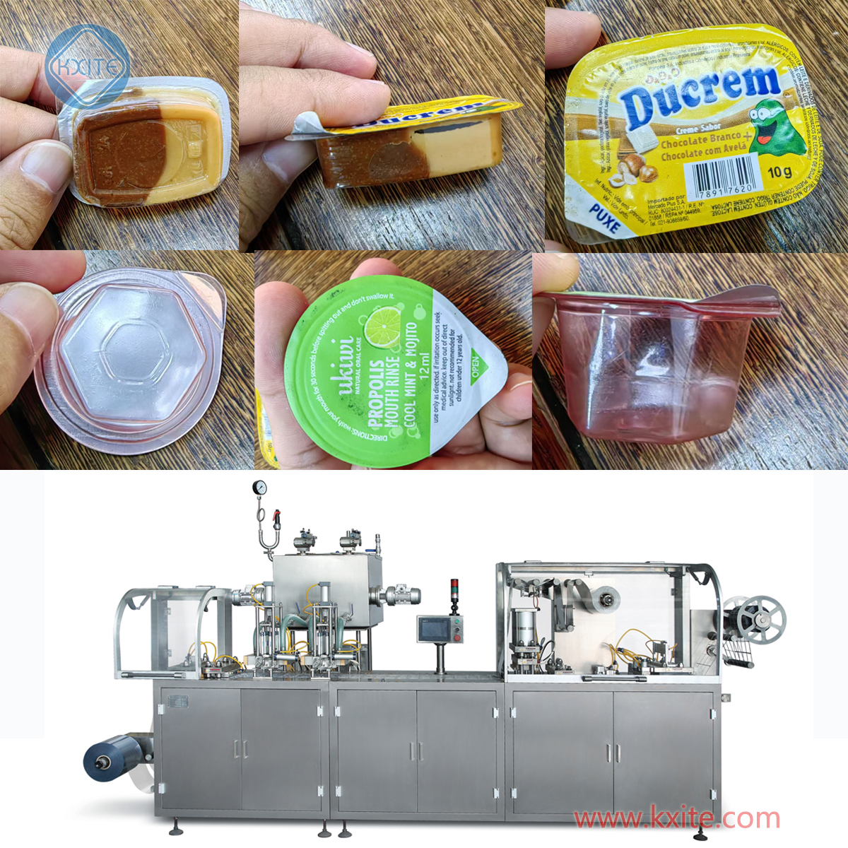 Cheese Sauce Jam Juice Dairy Milk Yogurt Peanut Butter Blister Thermoforming Packing machine