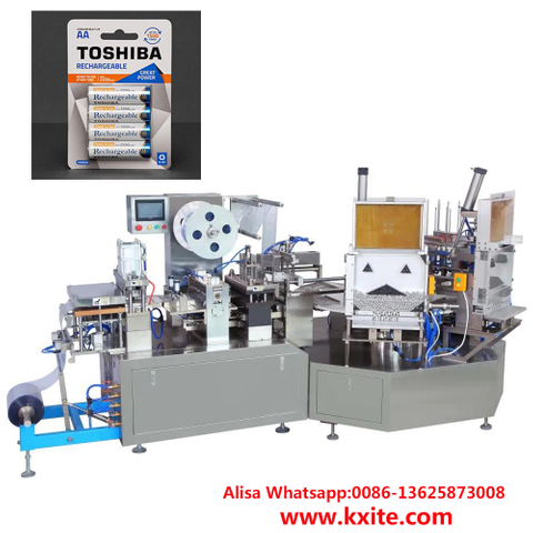 All Paper Material Glue Stick Rotary Type Automatic Paper Blister Packing Machine for ToothBrush Battery