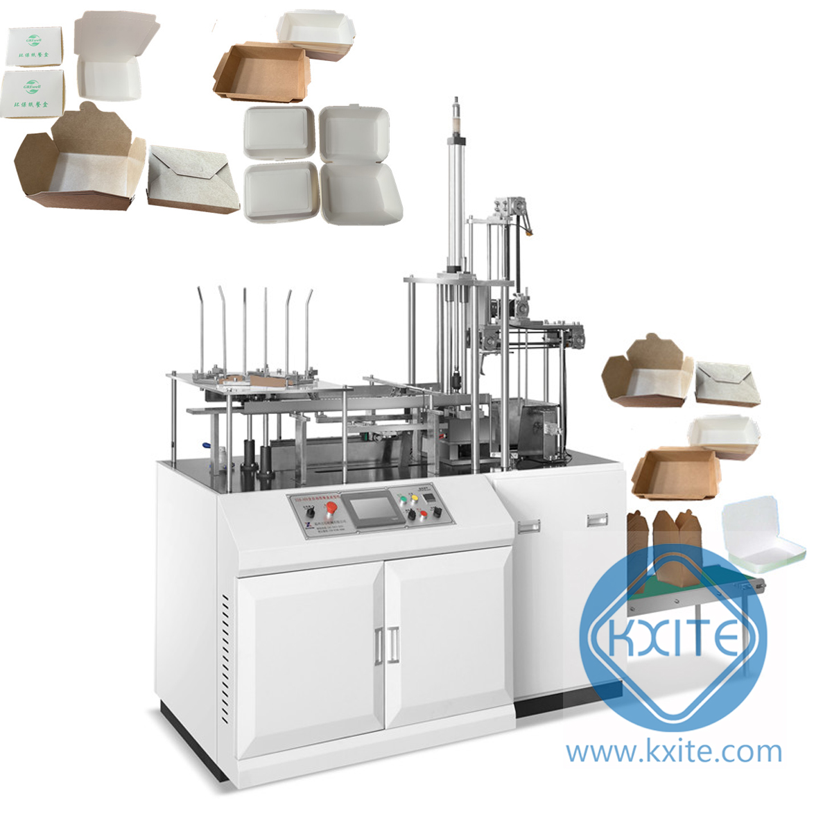 Automatic Paper Lunch Hamburger Box Making Machine