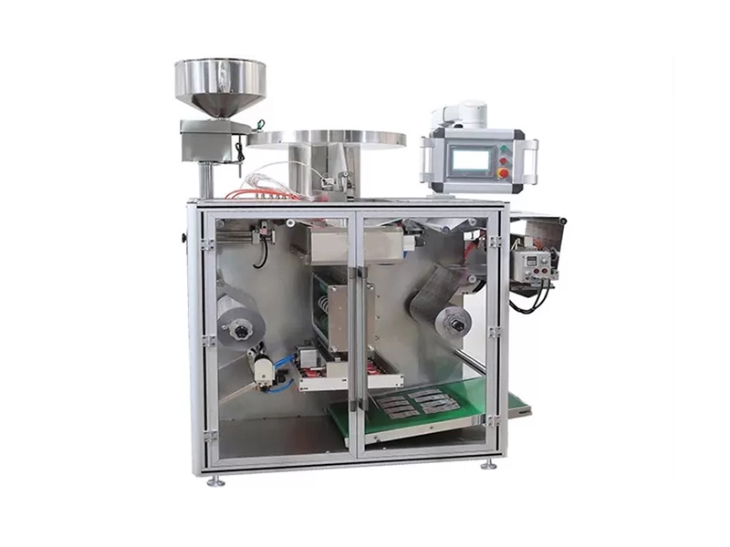Double foil pharmaceutical blister packaging machine